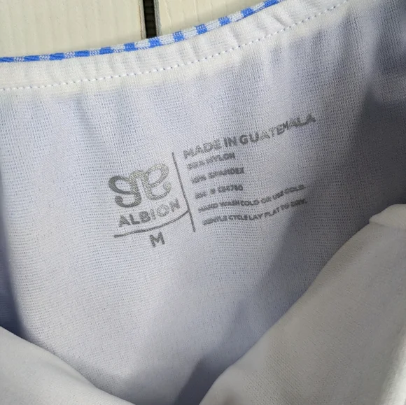 NEW Albion Hamptons One Piece Swimsuit Medium Bluebell Gingham Coastal Preppy - Picture 10 of 14